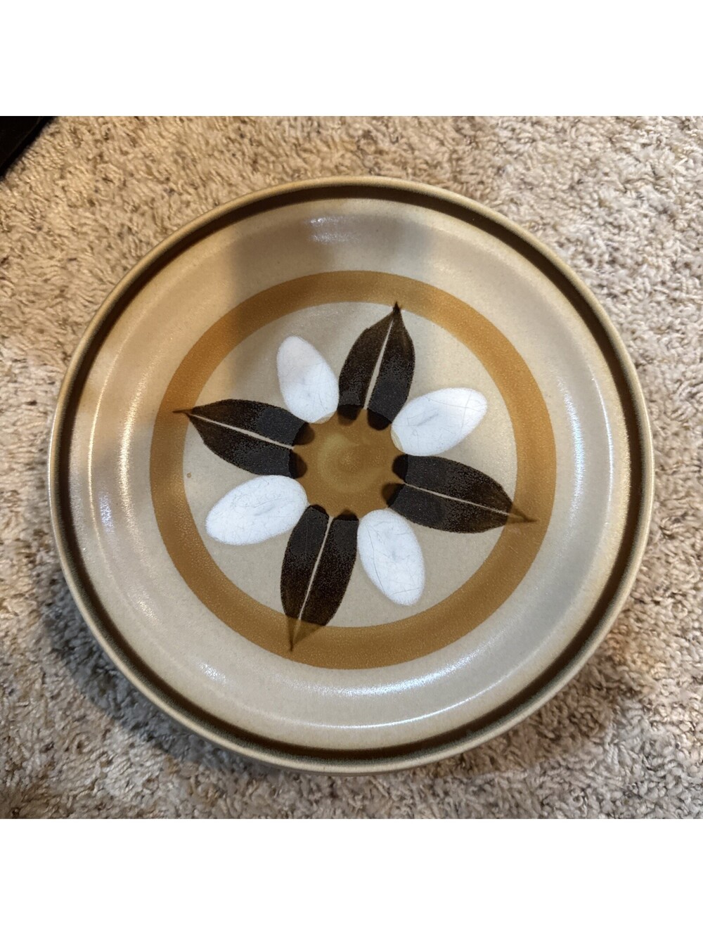 Lucita" pattern 10" dishes from the Shino Stone Japan 1970's. see pics. set of 4